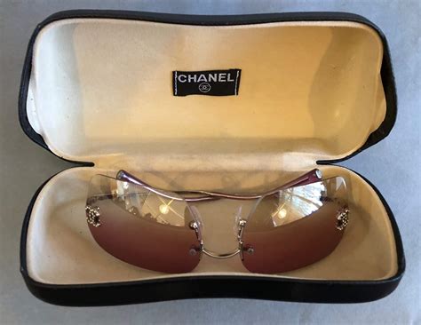 vintage chanel sunglasses rimless